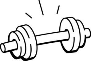 A sketchy style icon of barbell vector