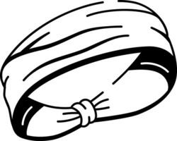 A hand drawn style icon showing sweatband vector