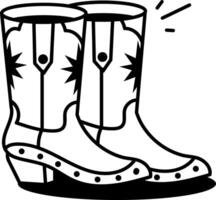 Mexican shoes icon in hand drawn style vector