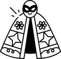 A doodle style icon of a traditional cape vector