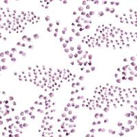 Chaotic uneven watercolor dots pattern isolated. Hand drawn brush lilac spots repeated texture. Abstract simple mauve splash on background . Tiny specks, animal print. Dusty pink blots vector