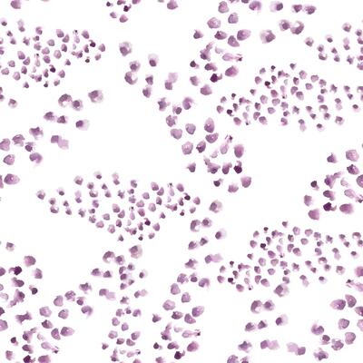 Chaotic uneven watercolor dots pattern isolated. Hand drawn brush lilac spots repeated texture. Abstract simple mauve splash on background . Tiny specks, animal print. Dusty pink blots