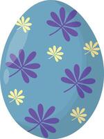 Easter Egg with Floral Design Concept vector