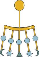 Baby Accessories Element in Flat Cartoon Design. vector