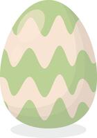 Green Easter Egg in Simple Design vector
