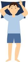 Man Sleeping Position Illustration with Cartoon Design vector