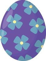 Easter Egg in Floral Design Concept vector