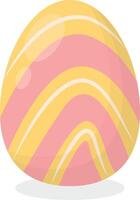 Pink Easter Egg with Abstract Pattern Design. vector