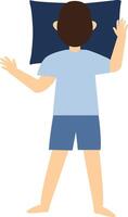 Man Sleeping Position Illustration with Cartoon Design. vector