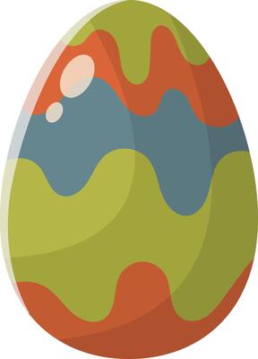 Easter Egg with Abstract Design