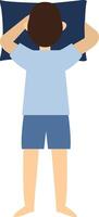 Man Sleeping Position Illustration with Simple Design vector