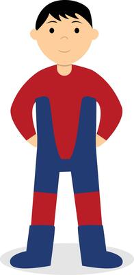 Kid Superhero Character.