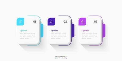 Infographic label design template with icons and 3 steps. Can be used for process diagram, presentations, workflow layout, banner, flow chart, info graph vector