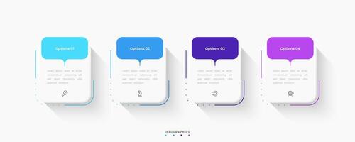 Infographic label design template with icons and 4 steps. Can be used for process diagram, presentations, workflow layout, banner, flow chart, info graph vector