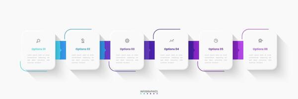 Infographic label design template with icons and 6 options or steps. Can be used for process diagram, presentations, workflow layout, banner, flowchart, info graph vector
