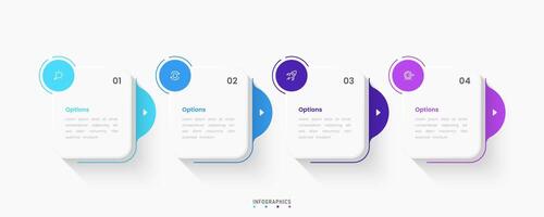 Infographic label design template with icons and 4 options. Can be used for process diagram, presentations, workflow layout, banner, flow chart, info graph vector