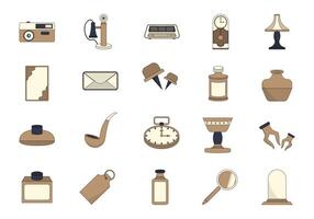Vintage Style Stuff Element Set vector