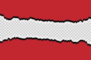 red color torn paper background vector