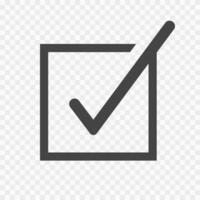 Black check mark in box vector
