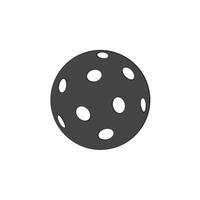 Ball for pickleball game black icon vector