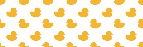 Baby duck seamless pattern. Yellow bird on white background. Simple illustration print vector