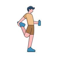 Warm Up Routine vector