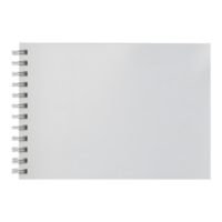 Blank notebook with spiral binding on transparent background png