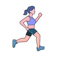 illustration of running vector