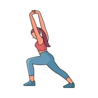 illustration of Stretching Routine vector