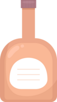 Peach-colored bottle with a cap and a label ready to be filled with a creative drink or potion. png