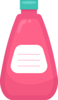 A pink container with a teal lid featuring a white label that has three horizontal lines for writing. png