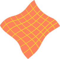 Geometric Surface Curvy, abstract form featuring a peach base color with wavy gold lines, minimal design png
