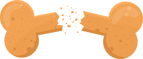 A broken bone snack is seen against a black backdrop, symbolizing fragility, vulnerability, or destruction. png