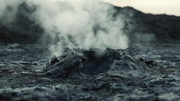 Breathtaking Geographical Sight of Crater and Volcanoes photo