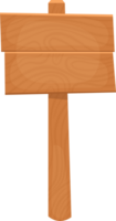 Rustic wooden signpost with two planks, ideal for wayfinding, signage, or adding a vintage touch. png