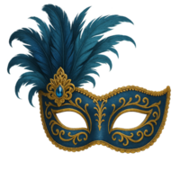 Elegant Masquerade Mask With Feathers and Ornate Detailing for Festive Occasions png