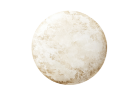 White Paint Circle with Soft and Subtle Texture. Isolated on a Transparent Background png