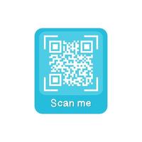 Sample Qr code on white background. vector