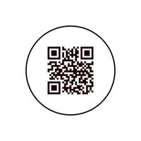 Sample Qr code isolated on white background. vector