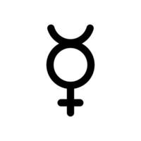 non binary transgender symbol icon isolate on white background. vector