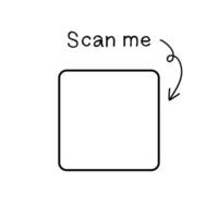 Scan me icon. qr code template isolate on white background. vector