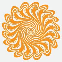 An orange swirl design on a white background vector