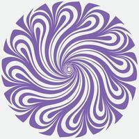 A purple swirl design in the center of a circle vector