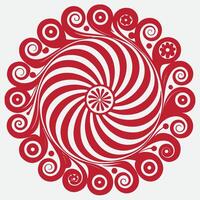 A circular design with swirls and swirls vector