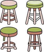 Bar Stool set vector