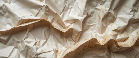 A close up view of textured wrinkled paper background photo