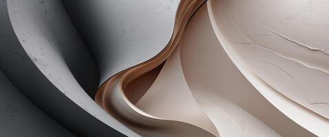 Abstract texture background with dark grey and light brown curved shapes. photo