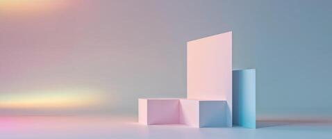 Subtle iridescent gradient background with gentle pinks and blues transitions. photo