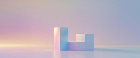 Subtle iridescent gradient background with gentle pinks and blues transitions photo