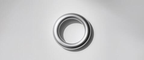 circular object smooth shiny surface it appears to a silver circle. photo
